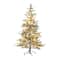 6ft. Pre-Lit Flocked Woodland Fir Artificial Christmas Tree, Warm White LED Lights